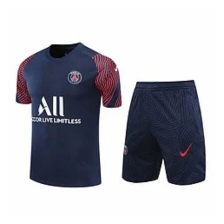 Kit Camisa + Short Treino PSG Azul 21/22 - Masculino