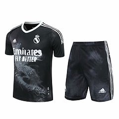 Kit Camisa + Short Real Madrid Black 21/22