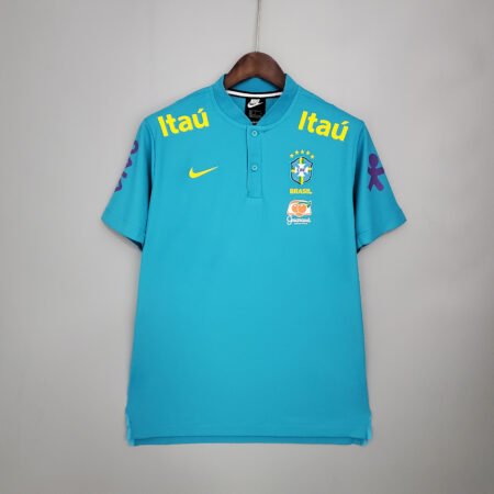 Camisa do Brasil Polo azul claro