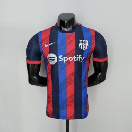 camisa do barcelona vermelho e azul