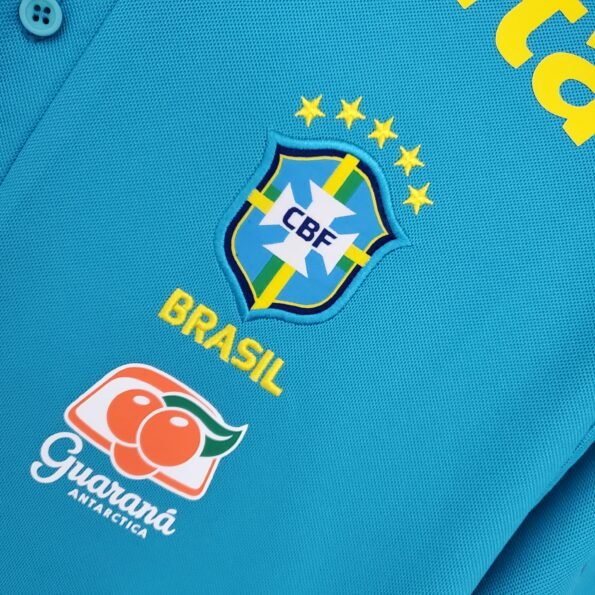 Camisa do Brasil Polo azul claro