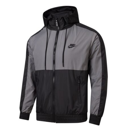 jaqueta corta vento nike masculina preta+cinza