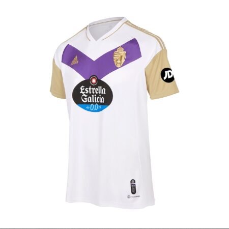 Camisa Real Valladolid Third Branca c/ Roxo 2022