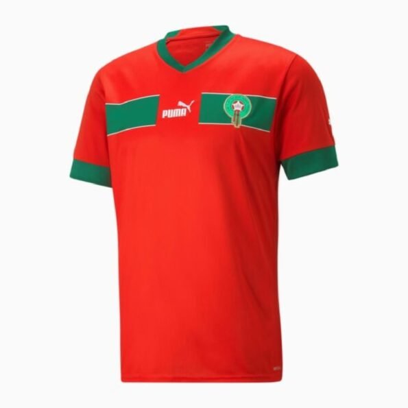 Camisa do Marrocos Vermelha Copa do Mundo 2022 Masculina