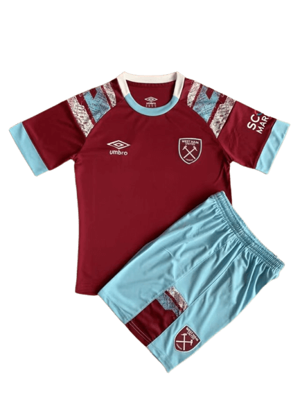 Kit Infantil West Ham Vinho 2022/23 Unissex