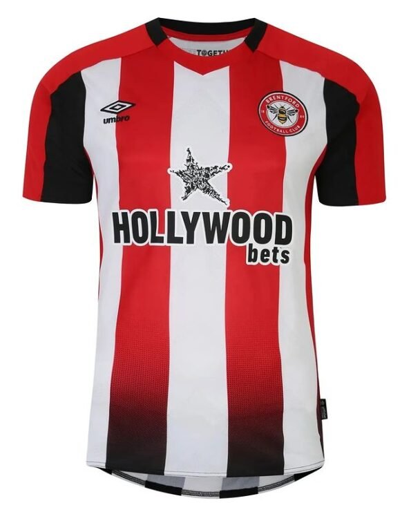 Nova Camisa Brentford Home 1 Listrada 2023/24 Masculina