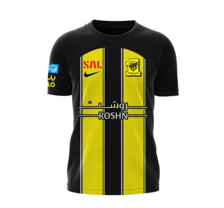 Nova Camisa Al-Ittihad Home Preta 2023/24 Masculina