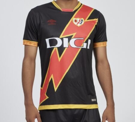 Nova Camisa Rayo Vallecano Away Preta 2023/24 Masculina