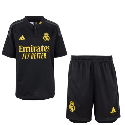 Kit Infantil do Real Madrid 3 Preta 2023/24 Unissex