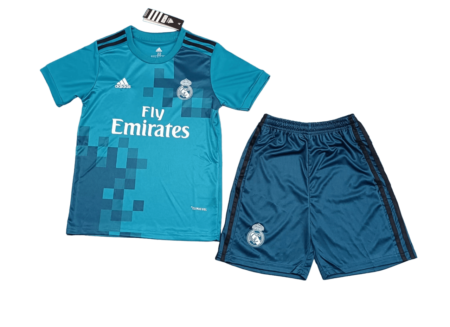 Kit Infantil Real Madrid Away Azul 2017/18 Unissex