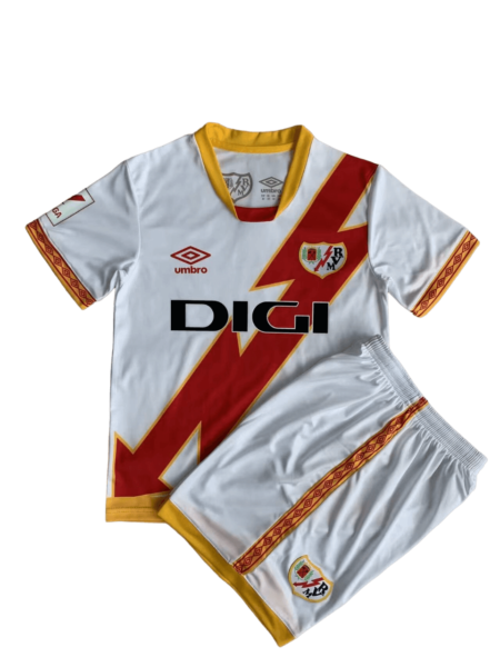 Kit Infantil Rayo Vallecano Away Branca 2023/24 Unissex