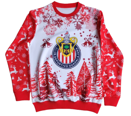 Blusa de Frio Chivas Guadalajara Merry Christmas Vermelha