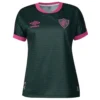 Camisa Fluminense III Verde/Rosa Cartola 2023/24 Feminina