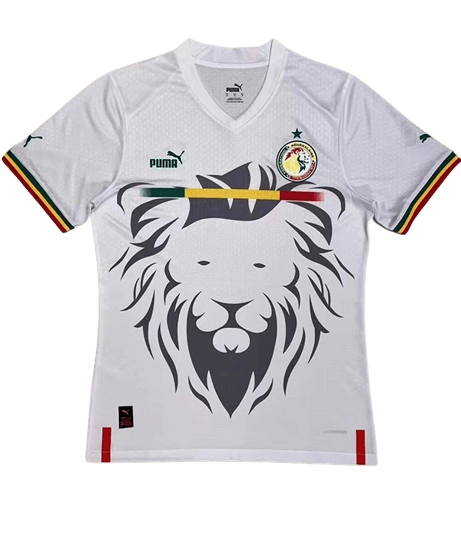 Camisa de Senegal Leão Branca 2023/24 Masculina