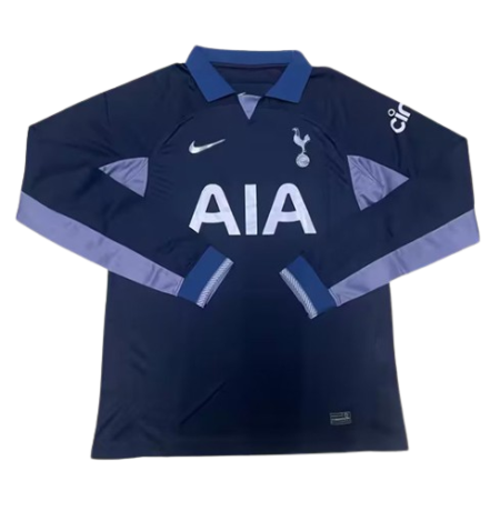 Camisa Tottenham Away Azul Escura Manga Longa 2023/24