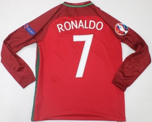 Camisa Portugal Vermelha Manga Longa CR7 Final Eurocopa 2016