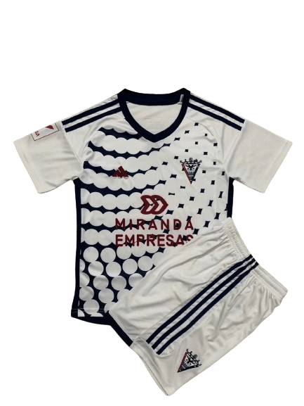 Kit Infantil Mirandés Branca Away 2023/24 Unissex