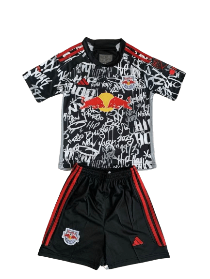 Kit Infantil New York Red Bulls Preta III 2023/24 Unissex