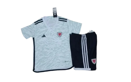 Kit Infantil País de Gales Home I Branca 2023/24 Unissex