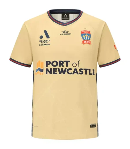 Camisa Newcastle Jets Home I Bege 2023/24 Masculina