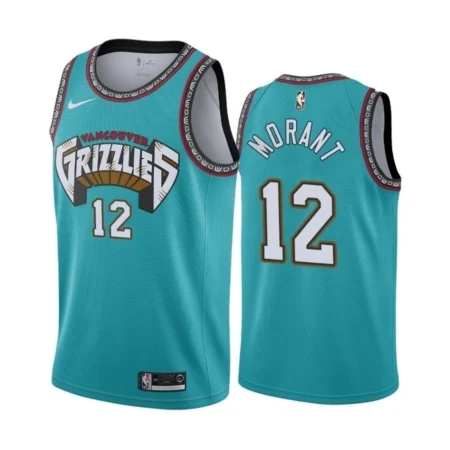 Regata NBA Memphis Grizzlies Azul Retrô Morant #12