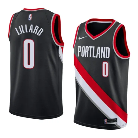 Regata NBA Portland Trail Blazers Preta - Lillard #0