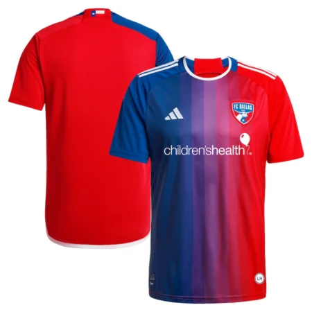 Camisa Titular Dallas Burn FC Home I Azul/Vermelha 2024/25 Masculina