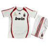 Kit Infantil Milan Branca Away Final UCL 2006/2007 Unissex