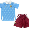 Kit Infantil da Bélgica Azul Away II 2024/25 Unissex