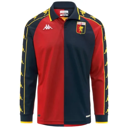 Camisa Quatro Genoa Vermelha/Azul Escuro 2023/24 Manga Longa