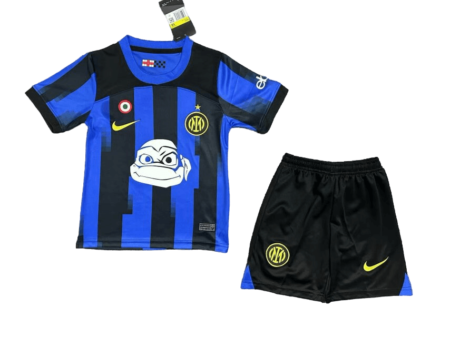 Kit Infantil Inter de Milão Azul Tartarugas Ninjas 2024/25 Unissex