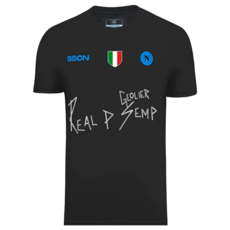 Camisa do Napoli Especial Geolier Preta 2024/25 Masculina