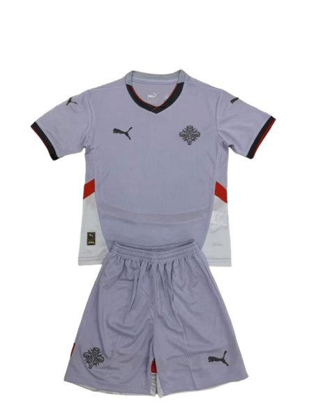 Kit Infantil Islândia Away II Roxo 2024/25 Unissex