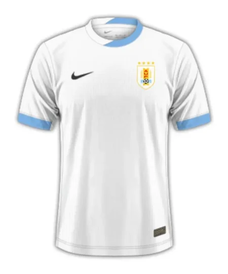 Camisa Reserva Uruguai Branca Away II 2024/25 Masculina