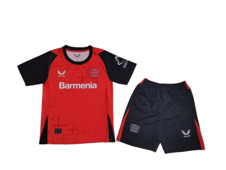 Kit Infantil Bayer Leverkusen Vermelha I Home 2024/25 Unissex