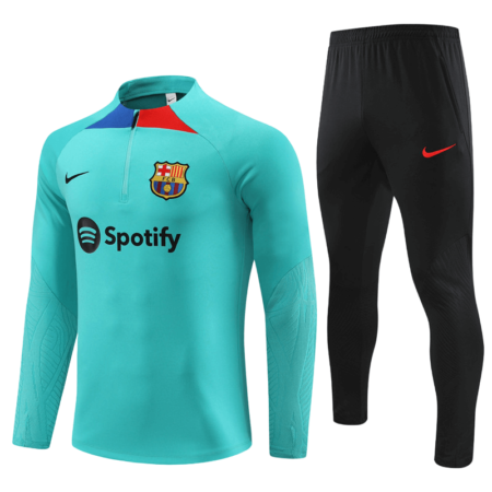 Conjunto Barcelona Treino Jaqueta/Calça Azul Clara 2023/24