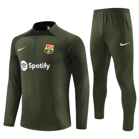 Conjunto Barcelona Treino Jaqueta/Calça Verde Musgo 2024/25