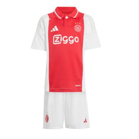 Kit Infantil Ajax Titular I Home Vermelha/Branca 2024/25 Unissex