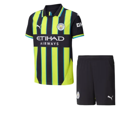 Kit Infantil Manchester City Verde/Preta III 2024/25 Unissex