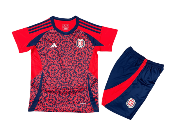 Kit Infantil Costa Rica Titular Vermelha I 2024/25 Unissex