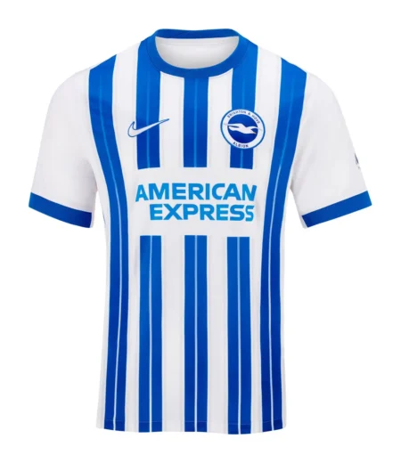 Camisa Titular Brighton Branca/Azul I 2024/25 Masculina