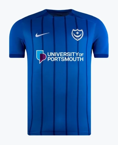 Camisa Titular Portsmouth Azul I 2024/25 Masculina