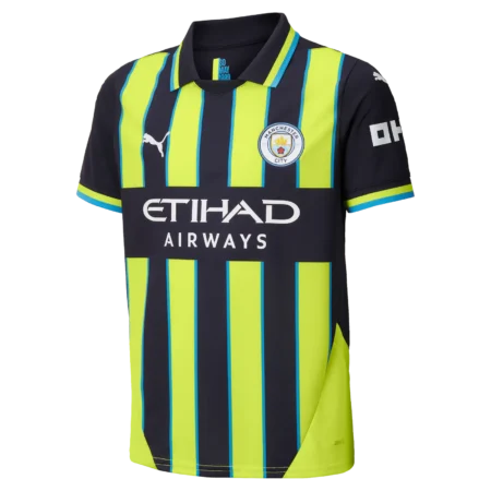 Camisa Reserva Manchester City Verde/Preta 2024/25 Jogador