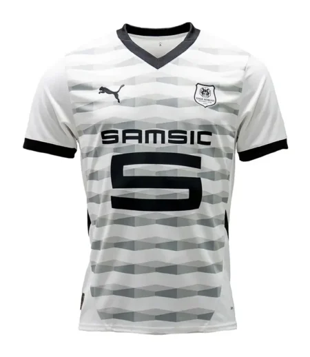 Camisa Reserva Stade Rennais Branca/Cinza II 2024/25 Masculina