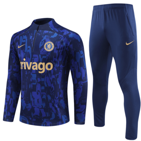 Conjunto Chelsea Treino Jaqueta/Calça Azul Escuro 2023/24