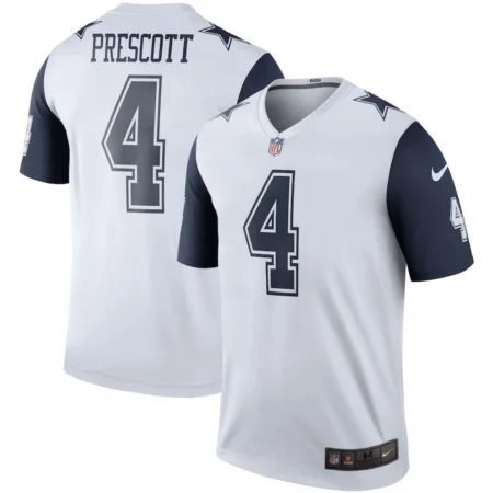 Camisa NFL Dallas Cowboys Prescott #4 Branco Rush Legend