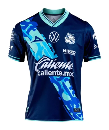 Camisa Reserva Club Puebla Away Azul II 2024/25 Masculina