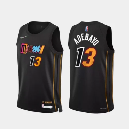 Regata NBA Swingman Miami Heat 75 TH Preta 2021/22 Adebayo #13