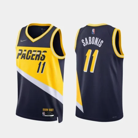 Regata NBA Swingman Indiana Pacers Azul-Amarela 21-22 Sabonis #11