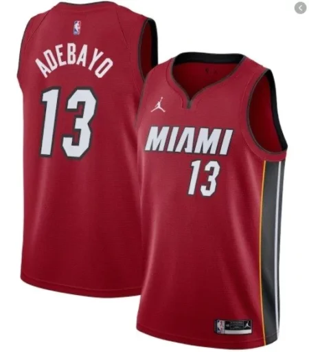 Regata NBA Jordan Miami Heat Statement 2020/21 Vermelho Adebayo #13